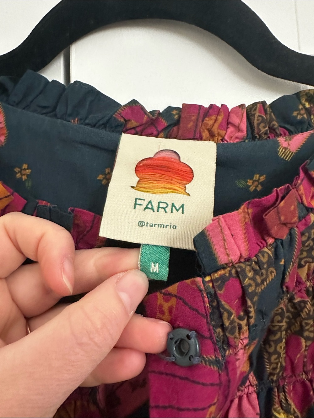 FARM Rio Patchwork Bananas Mini Doll Dress Size: M - Picture 5 of 6